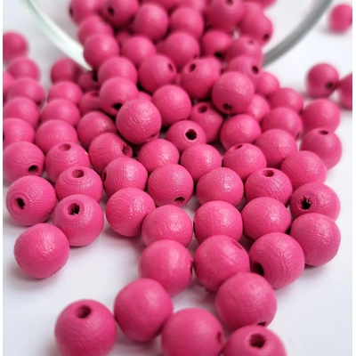 Detoa dřevěné korálky středně růžové 8 mm 10 ks – Sleviste.cz