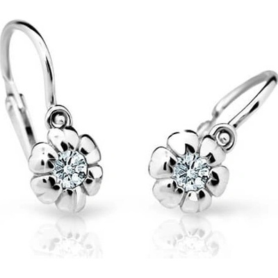 Cutie Jewellery detské náušnice z bieleho zlata C2151-10-X-2 biela