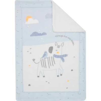 KikkaBoo Супер меко бебешко одеяло с шерпа 80/110 см Stripy Friends (kikka-31103020153)