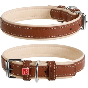 COLLAR Кожен нашийник Soft за куче - 57 - 71см, 35мм, кафяво - черен