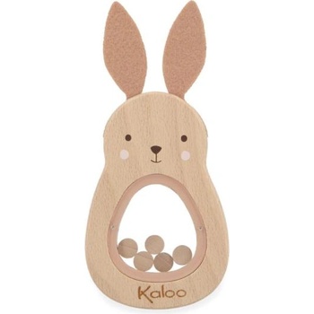 Kaloo Petit Chansons Звукова играчка Дървена дрънкалка Зайче