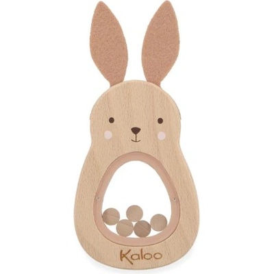 Kaloo Petit Chansons Звукова играчка Дървена дрънкалка Зайче