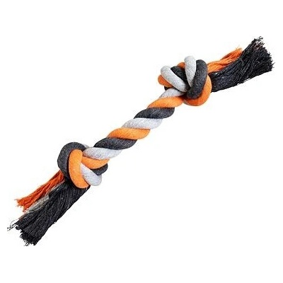 HipHop Uzol bavlnený 2 knôty 20 cm šedá tm.šedá oranžová