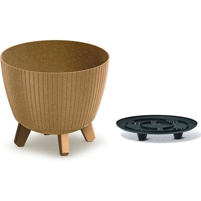 Prosperplast Květináč LAMIAL ECO WOOD natural hnědá, 23,2 cm