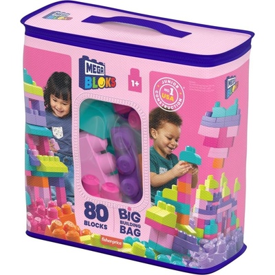 MEGA BLOKS Velký pytel kostek - Růžový (80) – Zbozi.Blesk.cz