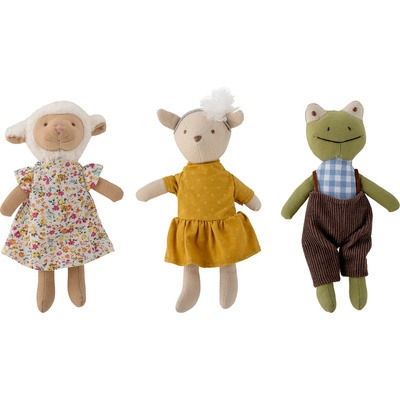 Bloomingville Плюшена играчка Animal friends овца, зайче и жаба 3 бр (82058249)