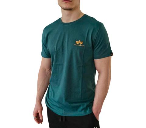 Alpha Industries Basic T Small logo Force green