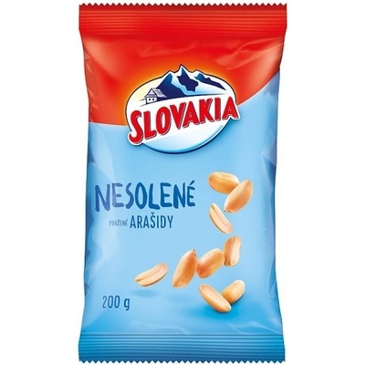 Slovakia Nesolené pražené arašidy 200 g