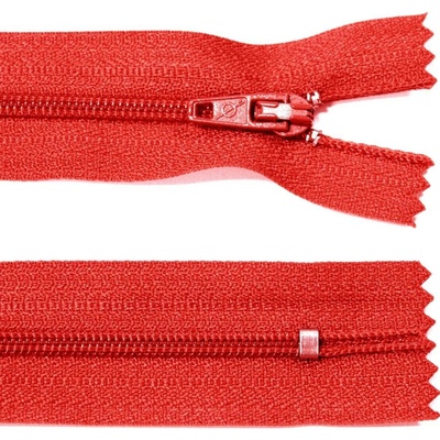 Spirálový zip no.3 nerozepínací 18cm - více barev color: 548 červená