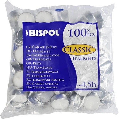 Bispol Čajová svíčka 4,5 hod. 100 ks