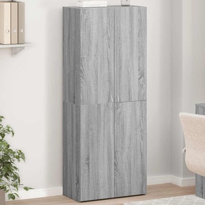 vidaXL Шкаф за документи, сив сонома, 60x32x153 см, инженерно дърво (3276649)