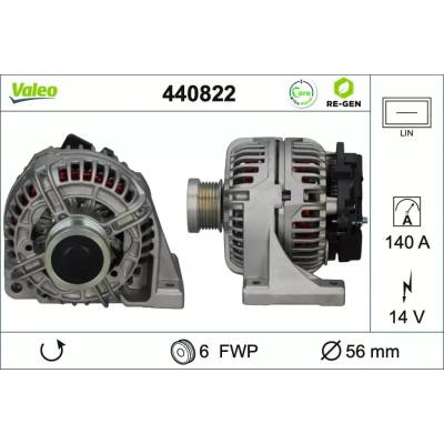 VALEO Alternátor VALEO RE-GEN REMANUFACTURED VA 440822