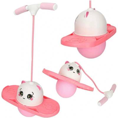 KIK KX2631 Skákadlo pro děti Pogo Jumper bílo-růžové