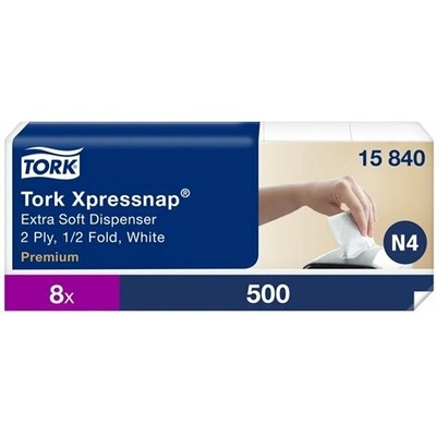 TORK Xpressnap ubrousky N4 4000ks 21,6x33cm 8 bal. extra jemné bílé 15840