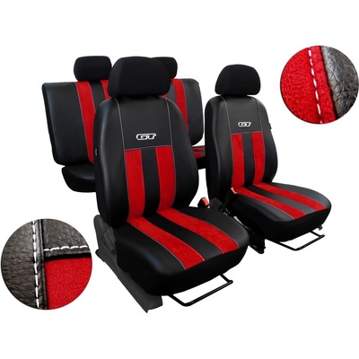 Autopoťah Pok-Ter Leather Look GT červené
