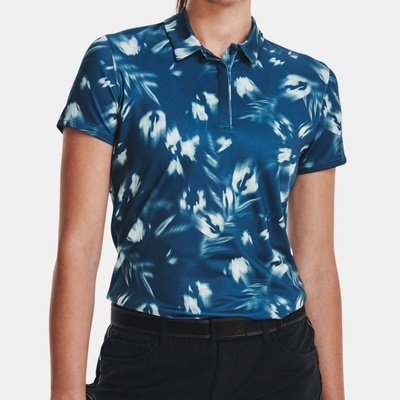 Under Armour Dámska polokošeľa golf Zinger Blur petrolejová s potlačou