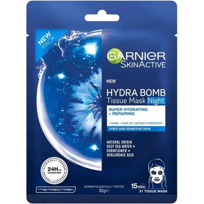 Garnier Hydra Bomb Tissue Mask Night - Нощна хартиена маска за лице