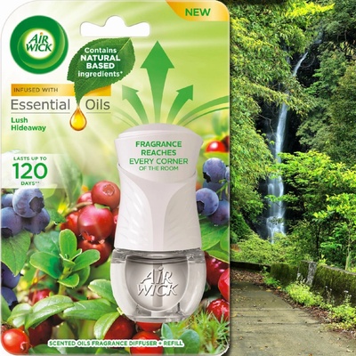 Air Wick Essential Oils Lush Hideaway Svěží ostrov elektrický osvěžovač vzduchu komplet 19 ml