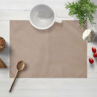Biante Prostírání imitace broušené kůže Alcantara ALC-006 Béžové 30x40cm