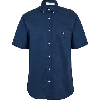 Gant Риза с къс ръкав Gant Men's Classic Poplin Short Sleeve Shirt - Marine 410