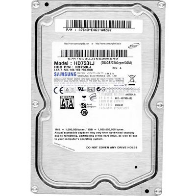 Samsung SpinPoint F1 750GB 7,2k 32MB SATA II 3,5'', HD753LJ