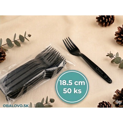 WIMEX Vidlička PP znovu použiteľná čierna 18,5 cm [ ]