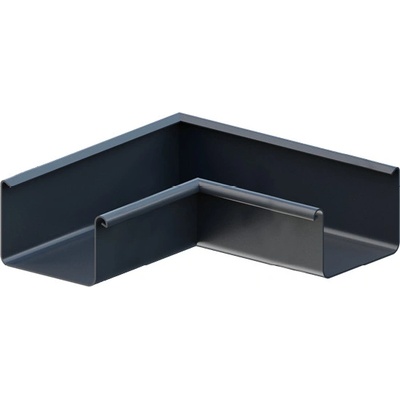 Satjam Kwadra Žľabový kút hranatý pravé 0,6 mm RAL 7016 antracit