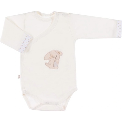 EEVI Body zavinovací s dlouhým rukávem NEWBORN ecru ecru Newborn