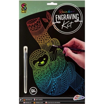 GRAFIX Dúhový škrabací obrázok leňochod