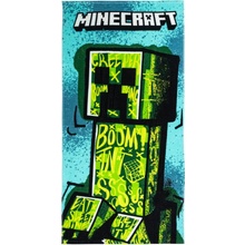 CurePink Ručník osuška Minecraft Creeper Premium 70 x 140 cm