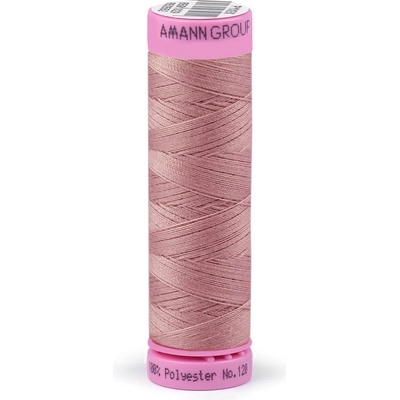 Polyesterové nitě návin 100 m Aspo Amann, střední, 1057 Misty Rose