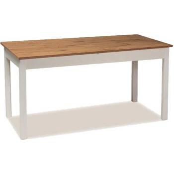 SIGNAL Jídelní stůl - ADAM, 120 x 68, dub lancelot/matná bílá