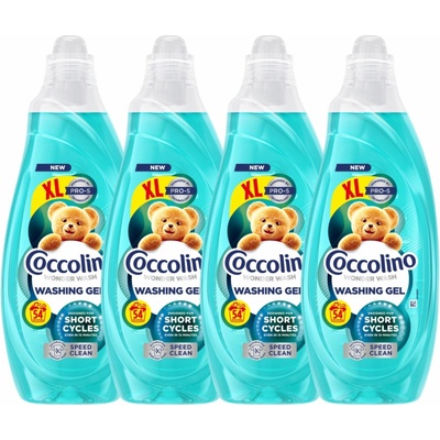 Coccolino Wonder Wash Speed Clean prací gél na rýchle pranie 4 x 2,16 l 216 PD