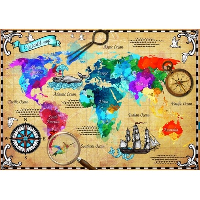 BlueBird Colorful World Map 2000 dílků