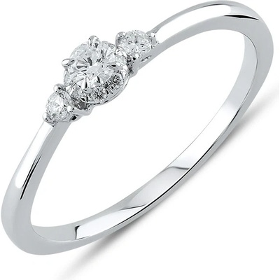 Lillian Vassago Zásnubní diamantový prsten z bílého zlata LLV59 DR027W