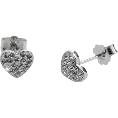 JSB čiré se Swarovski Elements srdce Krystal 14643