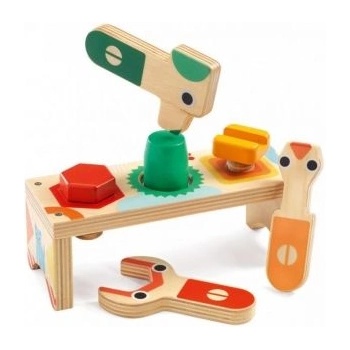 DJECO - Дървена играчка с инструменти - Бриколу (DJ06418)