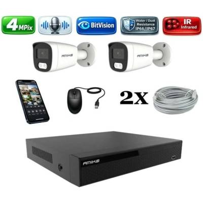 Amiko IP 2 kamerový set 4Mpix Tube 1401K2