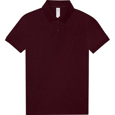 B&C My Polo 210 /women Dámske piqué polo červená heather burgundy