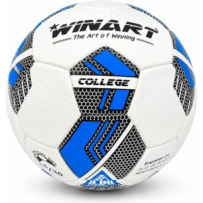 Winart Футболна топка от изкуствена кожа, размер 5 winart college white/blue
