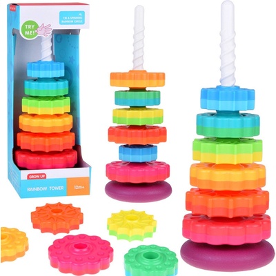 Inlea4Fun Skladacia pyramída RAINBOW TOWER