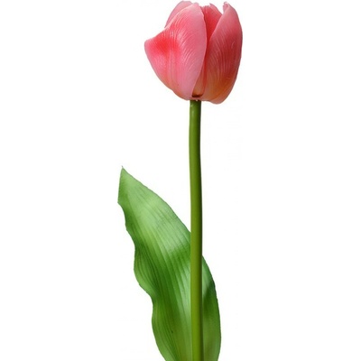 Umelá kvetina ružový tulipán Tulip Pink - 4*4*32 cm - Clayre & Eef
