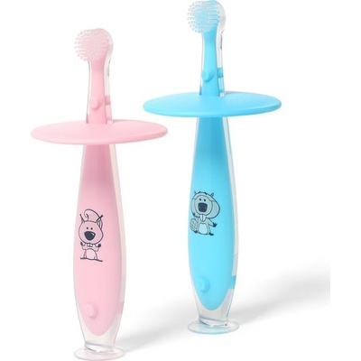 BabyOno 551/01 Zubná kefka pre deti 6m+ Ružová
