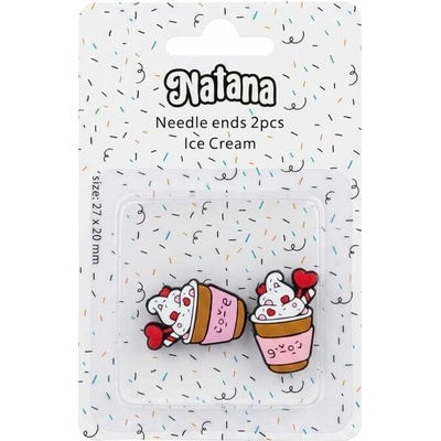 Natana koncovky na ihlice Ice cream 2kusy