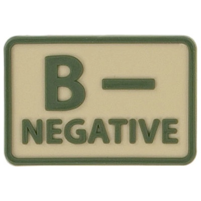 Helikon-Tex 3D PVC nášivka B- Negative, set 2ks khaki