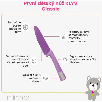 Skågfä Dětský nůž KLYV Classic Lavender