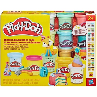 Hasbro Play-Doh modelína sada 20 tub Tvoř a oslavuj G2467