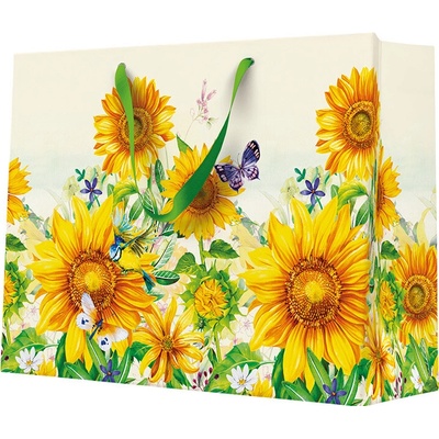 Darčeková taška horizontal 33,5x26,5x13 cm Wild Sunflowers