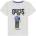 GUESS Бяла тениска за мини момче с голямо цветно мече и черен надпис Guess