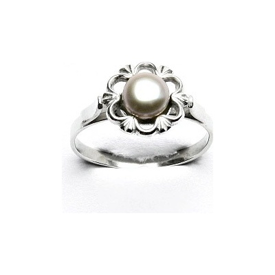 Čištín stříbrný přírodní říční perla šedá T 1525